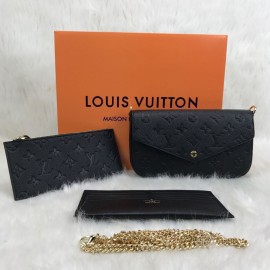 Louis Vuitton Felice Genuine Leather Black