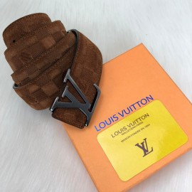 Louis Vuitton Belt Suede Leather Tan Color Empriente