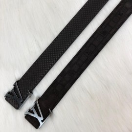 Louis Vuitton Belt Suede Leather Mink Empriente