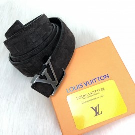 Louis Vuitton Belt Suede Leather Mink Empriente