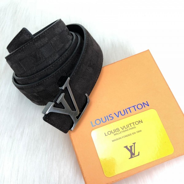 Louis Vuitton Belt Suede Leather Mink Empriente