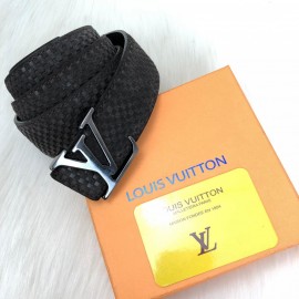 Louis Vuitton Belt Suede Leather Mink Initials