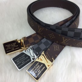 Louis Vuitton Belt New Season Brown Checkered/Damier