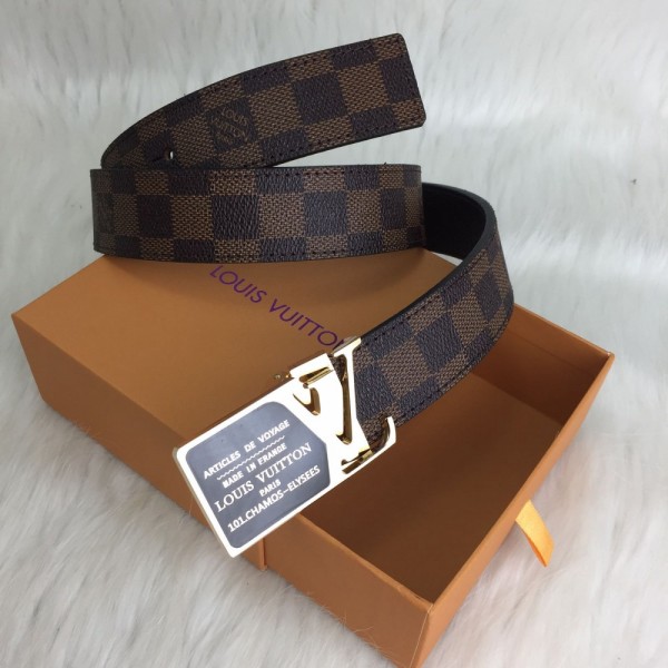 Louis Vuitton Belt New Season Brown Checkered/Damier