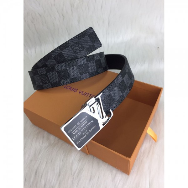 Louis Vuitton Belt New Season Black Checkered/Damier