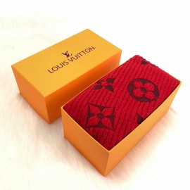 Louis Vuitton Logomania Genuine Wool Scarf Red