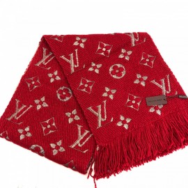 Louis Vuitton Logomania Genuine Wool Scarf Red Simli