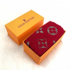 Louis Vuitton Logomania Genuine Wool Scarf Red Simli