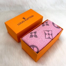 Louis Vuitton Logomania Genuine Wool Scarf Powder Rose