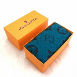 Louis Vuitton Logomania Genuine Wool Scarf Turquoise