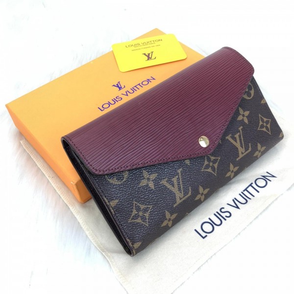 Louis Vuitton Marie Lou Long Wallet Claret Red