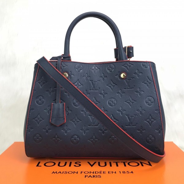 Louis Vuitton Montaigne Mm Empreinte Dark Blue