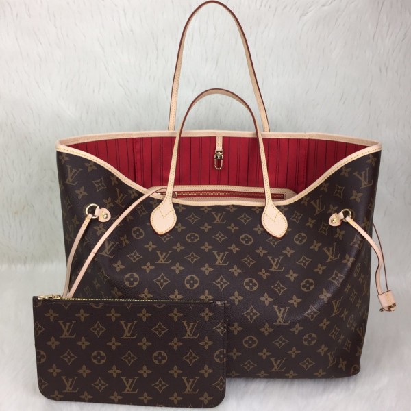 Louis Vuitton Neverful Gm Large Size Classic Red