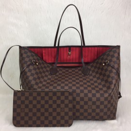 Louis Vuitton Neverful Gm Large Size Damier Red