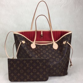 Louis Vuitton Neverful Mm Medium Size Classic Red