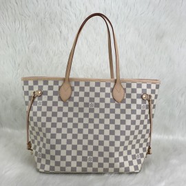 Louis Vuitton Neverful Mm Medium Size Damier Azur