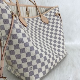 Louis Vuitton Neverful Mm Medium Size Damier Azur