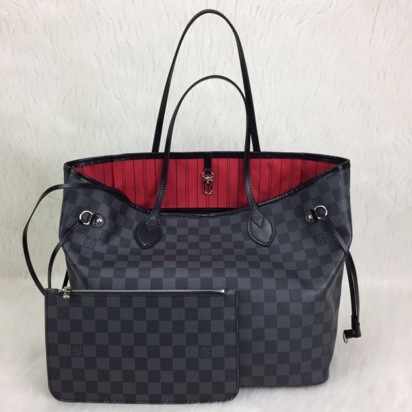 Louis Vuitton Neverful Mm Medium Size Damier Graphite