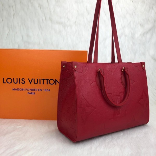 Louis Vuitton Onthego Mm Empreinte Red