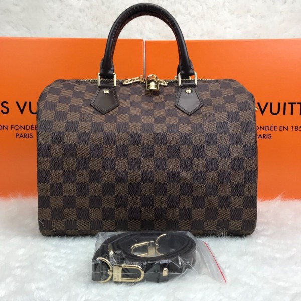 Louis Vuitton Speedy Bandouilere Damier 30 Cm