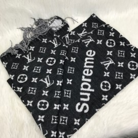 Louis Vuitton Supreme Black Scarf