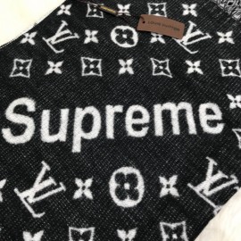 Louis Vuitton Supreme Black Scarf