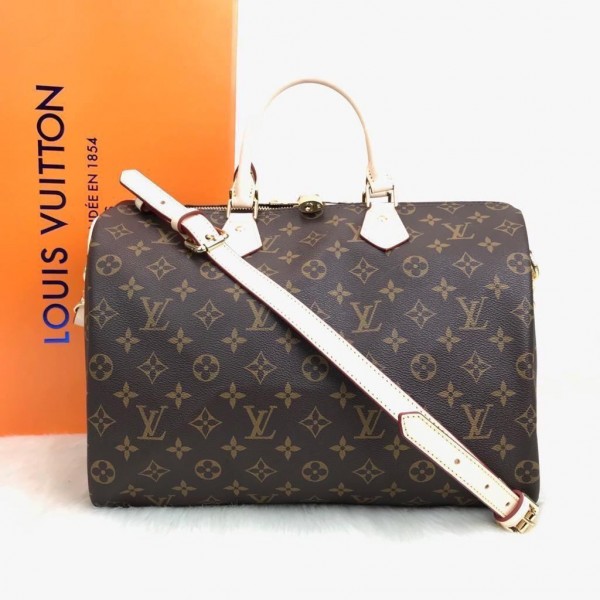 Louis Vuitton Bandouliere Speedy Black Cream 35 cm