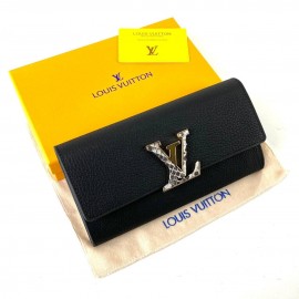 Louis Vuitton Capucines 100% genuine leather ladies wallets Pithon