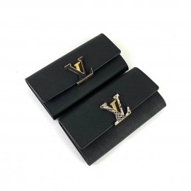 Louis Vuitton Capucines 100% genuine leather ladies wallets Pithon