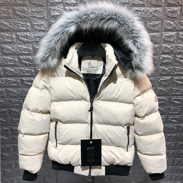 Lux moncler fur white women coat 