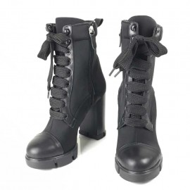 Prada Ankle High Heel Lace-Up Boot 