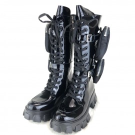 Prada Monolith Patent Leather Boots 