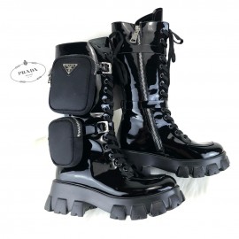 Prada Monolith Patent Leather Boots 