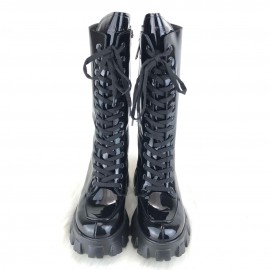 Prada Monolith Patent Leather Boots 