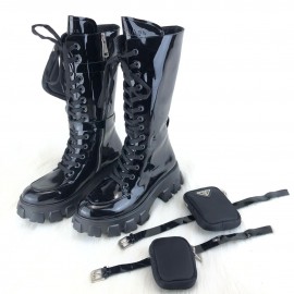 Prada Monolith Patent Leather Boots 