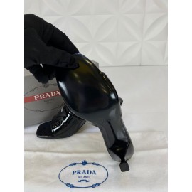 Prada Heeled patent leather slippers 9 cm