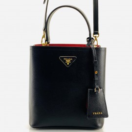 Prada Medium Saffiano Panier Bag Black