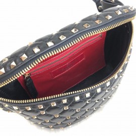 Valentino Rockstud Spike Belt Bag Black