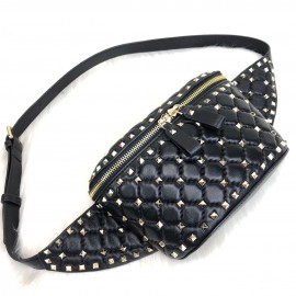 Valentino Rockstud Spike Belt Bag Black