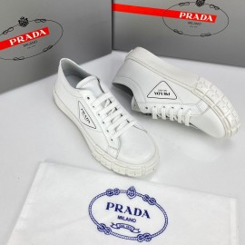 Prada Wheel Gabardine sneakers white 