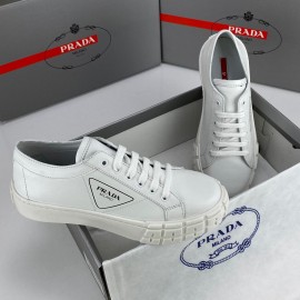 Prada Wheel Gabardine sneakers white 