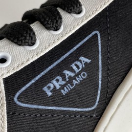 Prada Cotton Canvas Gabardine sneakers black