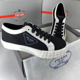 Prada Cotton Canvas Gabardine sneakers black