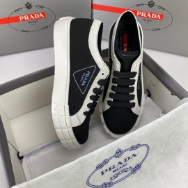 Prada Cotton Canvas Gabardine sneakers black