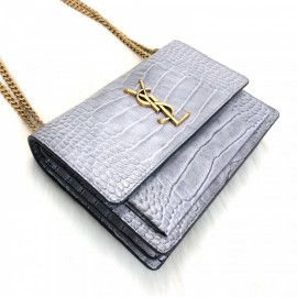 Yves Saint Laurent Sunset Medium Gray Croco