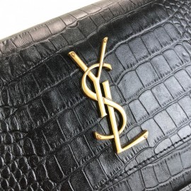 Yves Saint Laurent Sunset Medium Black Croco