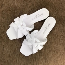 Yves Saint Laurent Tribute Flat Sandal White