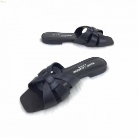 Yves Saint Laurent Tribute Flat Sandal Black 