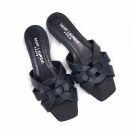 Yves Saint Laurent Tribute Flat Sandal Black 