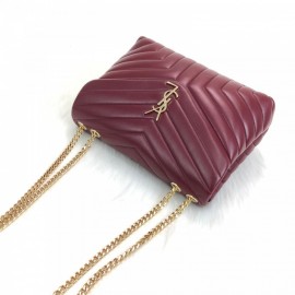 Yves Saint Laurent (ysl) Claret Red Loulou Large Gold